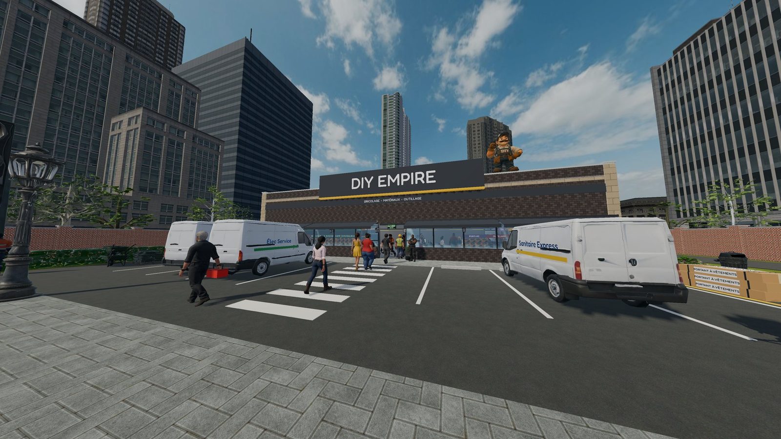 La façade du magasin dans DIY Empire: Store Simulator